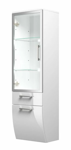 Hänge-Hochschrank RIMA - Weiß - Glastür 3 Hänge-Hochschrank RIMA - Weiß - Glastür