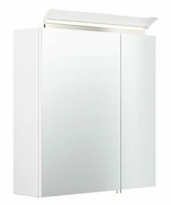 LED-Spiegelschrank - Weiß Hochglanz - 60 Cm