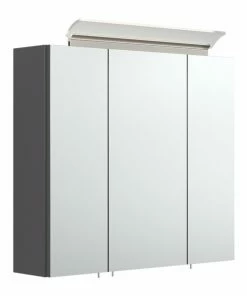 LED-Spiegelschrank - Anthrazit - Mit Beleuchtung - 70 Cm
