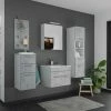 5-teiliges Badmöbel-Set VIVA - Beton-Optik - Weiß 2 5-teiliges Badmöbel-Set VIVA - Beton-Optik - Weiß -Wenko Verkaufsgeschäft 9004046100 1600Wx1600H 598Wx598H