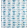 WENKO Duschvorhang AQUAMARIN - Weiß-blau - Waschbar - 200x180 Cm -Wenko Verkaufsgeschäft 9004212400 1600Wx1600H 598Wx598H