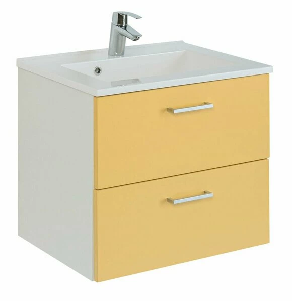 Waschtisch RIGA - Gelb - 60 Cm 2 Waschtisch RIGA - Gelb - 60 Cm