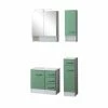 4-teliges Badmöbel-Set RIGA - Grün - Mit Beleuchtung -Wenko Verkaufsgeschäft 9004333000 1600Wx1600H 598Wx598H