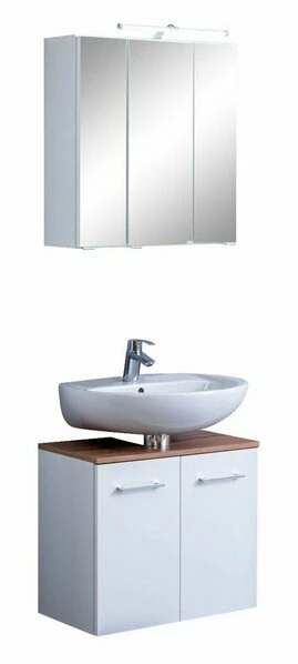 2-teiliges Badmöbel-Set PARIS - Weiß - Mit Beleuchtung 2 2-teiliges Badmöbel-Set PARIS - Weiß - Mit Beleuchtung