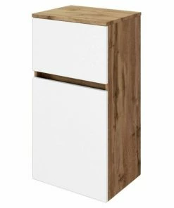 Unterschrank LUCCA/KOPENHAGEN - Weiß Matt-Wotan Eiche - 40 Cm
