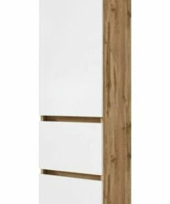 Seitenschrank LUCCA/KOPENHAGEN - Weiß Matt-Wotan Eiche - 40 Cm