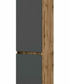 Midischrank LUCCA/KOPENHAGEN - Grau Matt-Wotan Eiche - 40 Cm