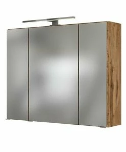 3D-Spiegelschrank LUCCA - Wotaneiche - 80 Cm Breit