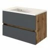 Waschtisch LUCCA - Grau Matt-Wotan Eiche - 80 Cm -Wenko Verkaufsgeschäft 9004339000 1600Wx1600H 598Wx598H