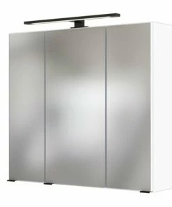 3D-Spiegelschrank LUZERN - Weiß - 70 Cm Breit