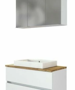 2-teiliges Badmöbel-Set PIENZA - Weiß - 100 Cm Breit