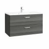 Waschtisch BOLOGNA - Grafitgrau-Eiche Rauchsilber - 80 Cm -Wenko Verkaufsgeschäft 9004349200 1600Wx1600H 598Wx598H