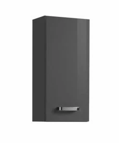 Hängeschrank BOLOGNA - Grau Hochglanz-grafitgrau - 30 Cm