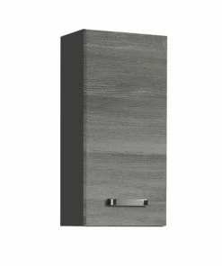 Hängeschrank BOLOGNA - Eiche Rauchsilber-grafitgrau - 30 Cm