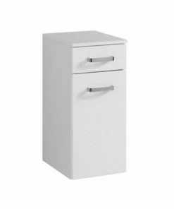 Unterschrank BOLOGNA Weiß Hochglanz-weiß - 30 Cm