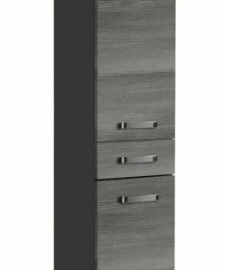 Midischrank BOLOGNA - Eiche Rauchsilber-grafitgrau - 30 Cm