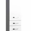 Seitenschrank BOLOGNA - Weiß Hochglanz-grafitgrau - 30 Cm -Wenko Verkaufsgeschäft 9004354900 1600Wx1600H 598Wx598H