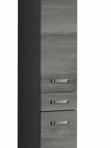 Seitenschrank BOLOGNA - Eiche Rauchsilber-grafitgrau - 30 Cm