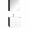 2-teiliges Badmöbel-Set BOLOGNA - Weiß Hochglanz-grafitgrau - 60 Cm Breit -Wenko Verkaufsgeschäft 9004355400 1600Wx1600H 598Wx598H