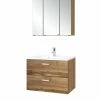 2-teiliges Badmöbel-Set BOLOGNA - Wotan Eiche - 70 Cm Breit