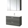 2-teiliges Badmöbel-Set BOLOGNA - Eiche Rauchsilber-grafitgrau - 80 Cm Breit -Wenko Verkaufsgeschäft 9004356700 1600Wx1600H 598Wx598H