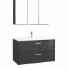2-teiliges Badmöbel-Set BOLOGNA - Hochglanz Grau-grafitgrau - 90 Cm Breit -Wenko Verkaufsgeschäft 9004357000 1600Wx1600H 598Wx598H