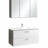 2-teiliges Badmöbel-Set BOLOGNA - Hochglanz Weiß-grafitgrau - 100 Cm Breit -Wenko Verkaufsgeschäft 9004357400 1600Wx1600H 598Wx598H