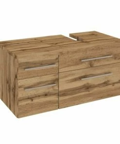 Unterbeckenschrank DAVOS - Wotaneiche - 90 Cm Breit - Rechts