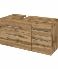 Unterbeckenschrank DAVOS - Wotaneiche - 90 Cm Breit - Links