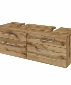 Unterbeckenschrank DAVOS - Wotaneiche - 120 Cm Breit - Für 2 Becken