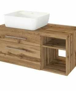 Waschtisch DAVOS - Wotaneiche - 90 Cm Breit
