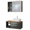 3-teiliges Badmöbel-Set DAVOS - Grau - 90 Cm Breit - Becken Rechts -Wenko Verkaufsgeschäft 9004363800 1600Wx1600H 598Wx598H