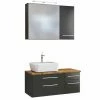 3-teiliges Badmöbel-Set DAVOS - Grau - 90 Cm Breit - Becken Links -Wenko Verkaufsgeschäft 9004364700 1600Wx1600H 598Wx598H