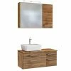 3-teiliges Badmöbel-Set DAVOS - Wotaneiche - 90 Cm Breit - Becken Links -Wenko Verkaufsgeschäft 9004364800 1600Wx1600H 598Wx598H
