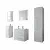 5-teiliges Badmöbel-Set - Weiß Hochglanz - LED-Beleuchtung 1 5-teiliges Badmöbel-Set - Weiß Hochglanz - LED-Beleuchtung -Wenko Verkaufsgeschäft 9004366600 05 1600Wx1600H 598Wx598H