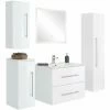 6-teiliges Badmöbel-Set - Weiß Hochglanz - LED-Beleuchtung -Wenko Verkaufsgeschäft 9004366800 1600Wx1600H 598Wx598H