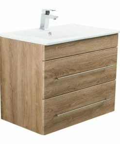 Waschtisch ARTEMIS - Eiche Hell - Mit Waschbecken - 75,5 Cm