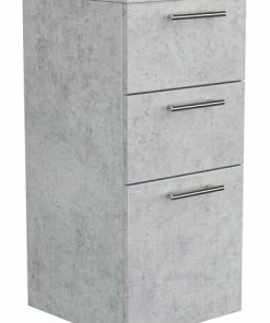 Midischrank - Betonoptik - 2 Schubkästen - 75 Cm Hoch