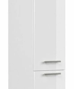 Hochschrank - Weiß Hochglanz-weiß - Glaseinlagen - 120 Cm Hoch
