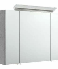 Spiegelschrank - Betonoptik - Mit Beleuchtung - 90 Cm Breit