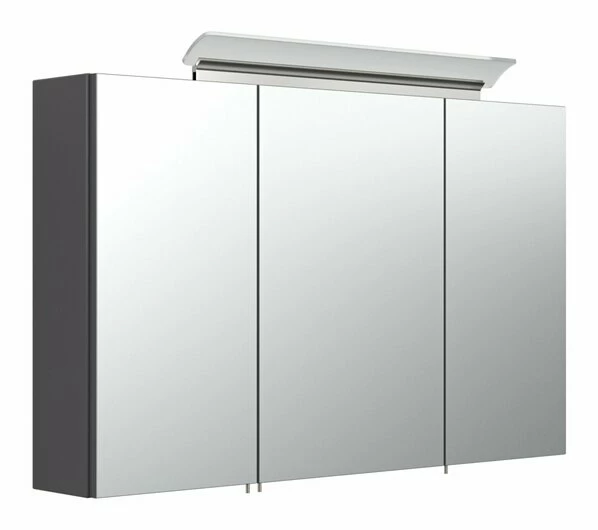 Spiegelschrank - Anthrazit - Mit Beleuchtung - 100 Cm Breit 3 Spiegelschrank - Anthrazit - Mit Beleuchtung - 100 Cm Breit