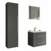 3-teiliges LED-Badmöbel-Set HOMELINE - Anthrazit Seidenglanz - 60 Cm 2 3-teiliges LED-Badmöbel-Set HOMELINE - Anthrazit Seidenglanz - 60 Cm -Wenko Verkaufsgeschäft 9004400900 05 1600Wx1600H 598Wx598H