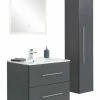 3-teiliges LED-Badmöbel-Set HOMELINE - Anthrazit Seidenglanz - 75 Cm 1 3-teiliges LED-Badmöbel-Set HOMELINE - Anthrazit Seidenglanz - 75 Cm -Wenko Verkaufsgeschäft 9004401100 1600Wx1600H 598Wx598H