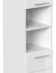 Hochschrank VIVA - Weiß Hochglanz - Weiß - 135 Cm