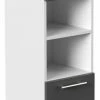 Hochschrank VIVA - Weiß - Anthrazit Seidenglanz - 135 Cm -Wenko Verkaufsgeschäft 9004401800 1600Wx1600H 598Wx598H