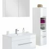 3-teiliges Badmöbel-Set VIVA - Weiß Hochglanz