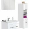 3-teiliges Badmöbel-Set VIVA - Weiß Hochglanz