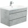 Waschtisch KALI - Betonoptik - Grifflos - 70 Cm
