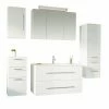 5-teiliges Badmöbel-Set HOMELINE 100 - Weiß - Weiß Hochglanz