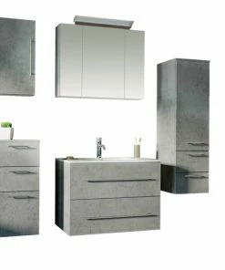 5-teiliges Badmöbel-Set HOMELINE 80 - Beton-Optik